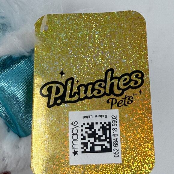 GUND Plushes Pets Bianca Blings White Silver Sparkles Plush Stuffed Animal Toy - Picture 10 of 10